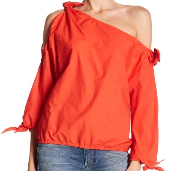 Joie Tops - Joie Colissa One-Shoulder Tie Blouse